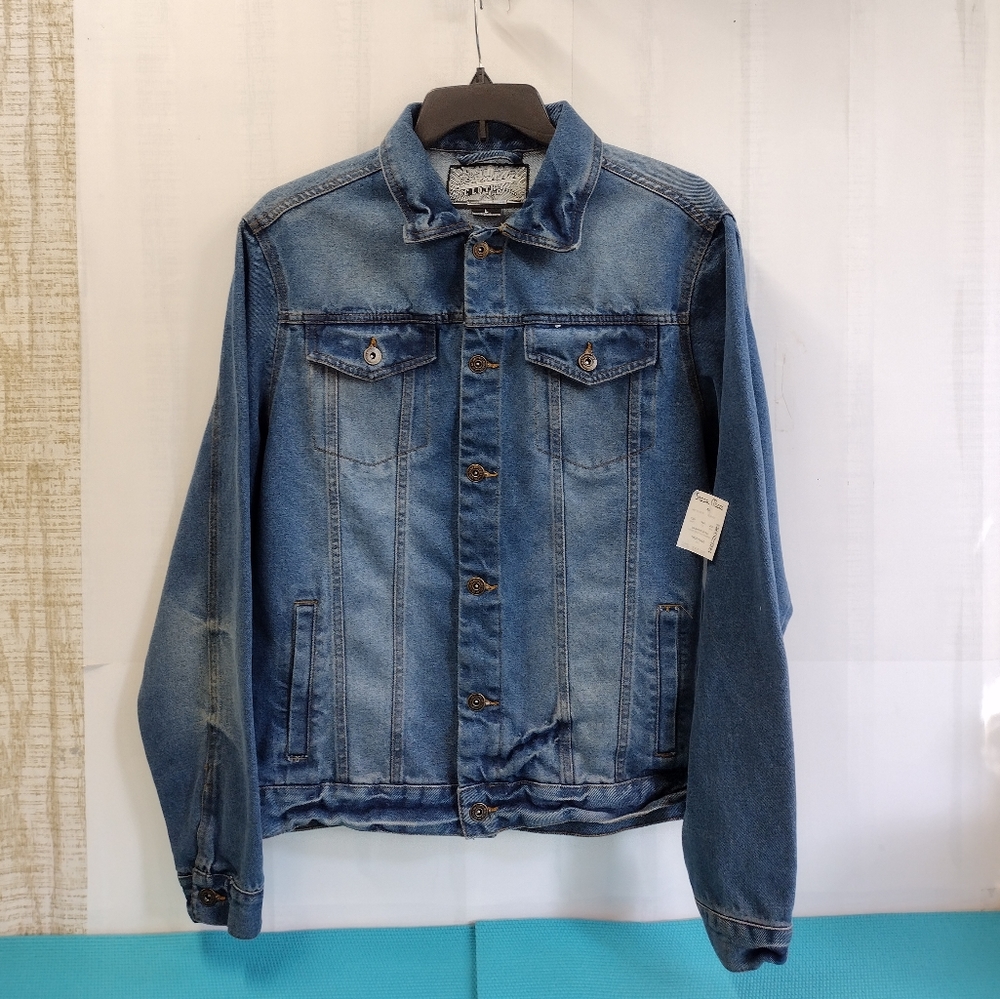 NWT Trademark Brooklyn Cloth & Co Men's Denim Jacket - L